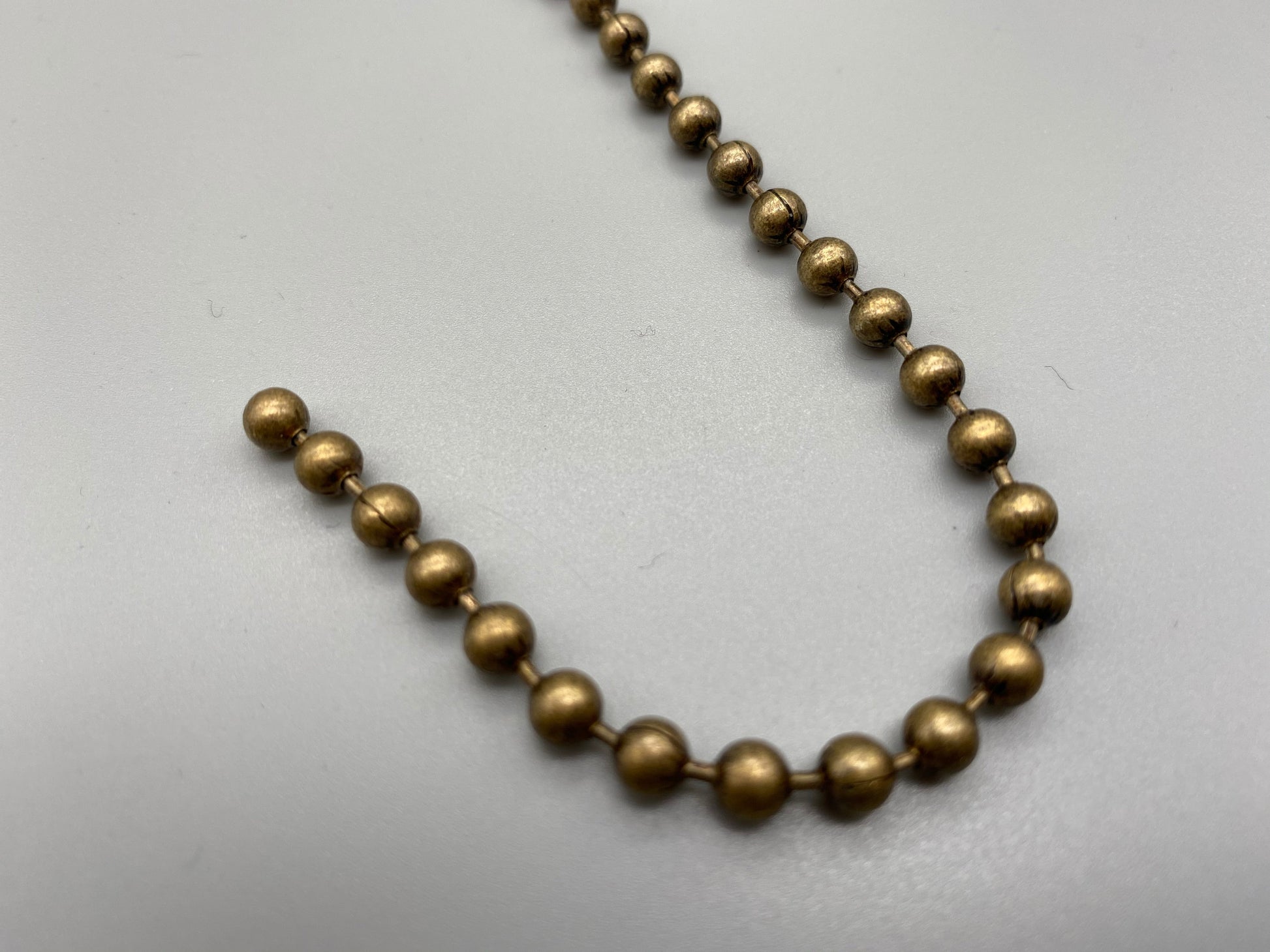 Antique Gold Metal Chain for - No.10 Bead Size: 4.5mnm + Free Connector - Parts4Blinds