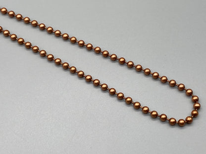 Antique Copper Metal Chain - No.10 Bead Size: 4.5mm + Free Connector - Parts4Blinds