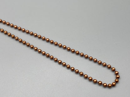 Antique Copper Metal Chain - No.10 Bead Size: 4.5mm + Free Connector - Parts4Blinds