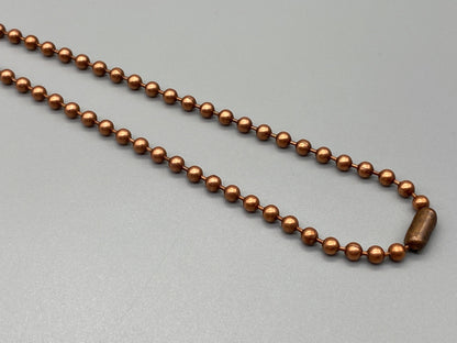 Antique Copper Metal Chain - No.10 Bead Size: 4.5mm + Free Connector - Parts4Blinds