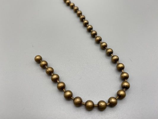 Antique Gold Metal Chain for - No.10 Bead Size: 4.5mnm + Free Connector - Parts4Blinds