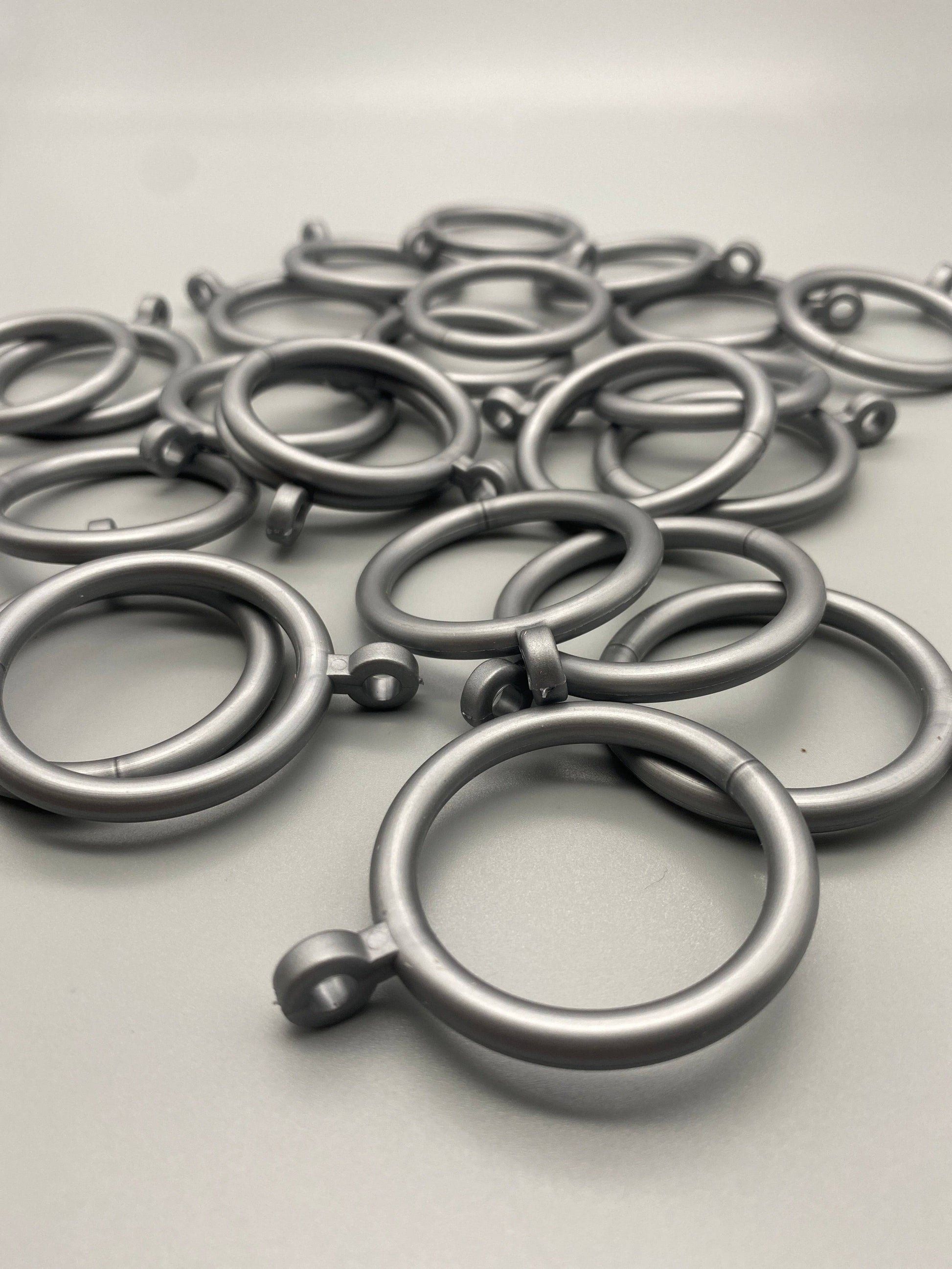 25x Plastic Pole Rings with Fixed Eyelet - For Poles Upto 30mm - Pack of 25pcs - Parts4Blinds