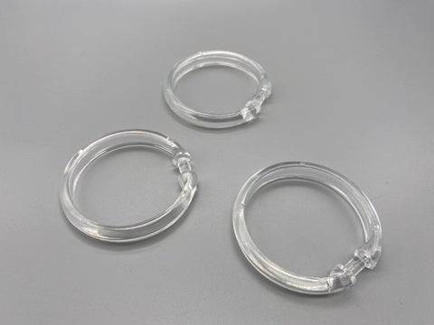 Clear Shower Rings - Clip Type Shower Pole Rings - Pack of 10 - Parts4Blinds