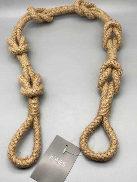 Pair of Coastal Shanklin Rope Tie Band Jute / Tie Backs - by Jones® - Pair - Parts4Blinds