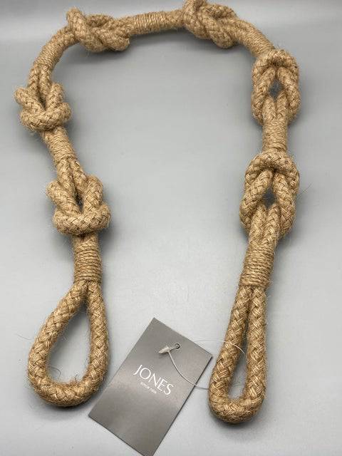 Pair of Coastal Shanklin Rope Tie Band Jute / Tie Backs - by Jones® - Pair - Parts4Blinds