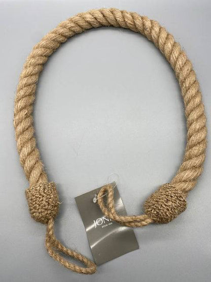 Pair of Jute Twisted Contemporary Tie Backs - by Jones® - Pair - Parts4Blinds